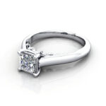 Princess Cut Solitaire Diamond Ring White Gold RS35 LF Princess Cut Solitaire Diamond Ring White Gold RS35 LF