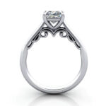 Princess Cut Solitaire Diamond Ring White Gold RS35 TF Princess Cut Solitaire Diamond Ring White Gold RS35 TF
