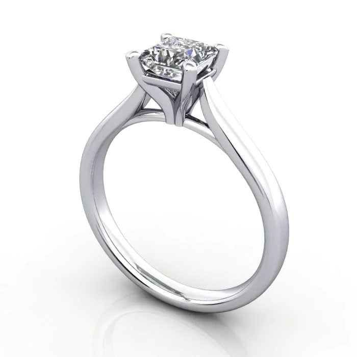Princess Cut Solitaire Diamond Ring White Gold RS41 3D Princess Cut Solitaire Diamond Ring White Gold RS41 3D