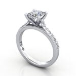 Princess Cut Solitaire Diamond Ring White Gold RS50 3D Princess Cut Solitaire Diamond Ring White Gold RS50 3D