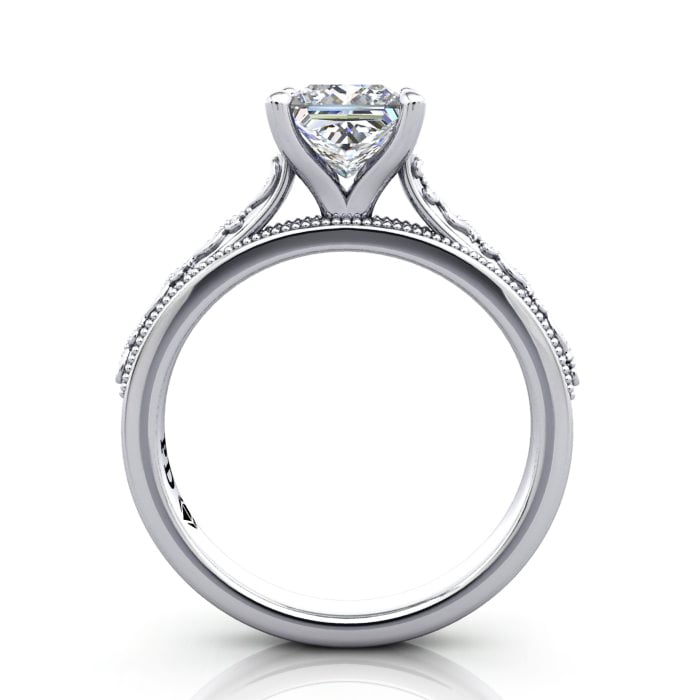 Princess Cut Solitaire Diamond Ring White Gold RS50 TF Princess Cut Solitaire Diamond Ring White Gold RS50 TF