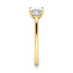 Princess Cut Solitaire Diamond Ring Yellow Gold RS1 SV