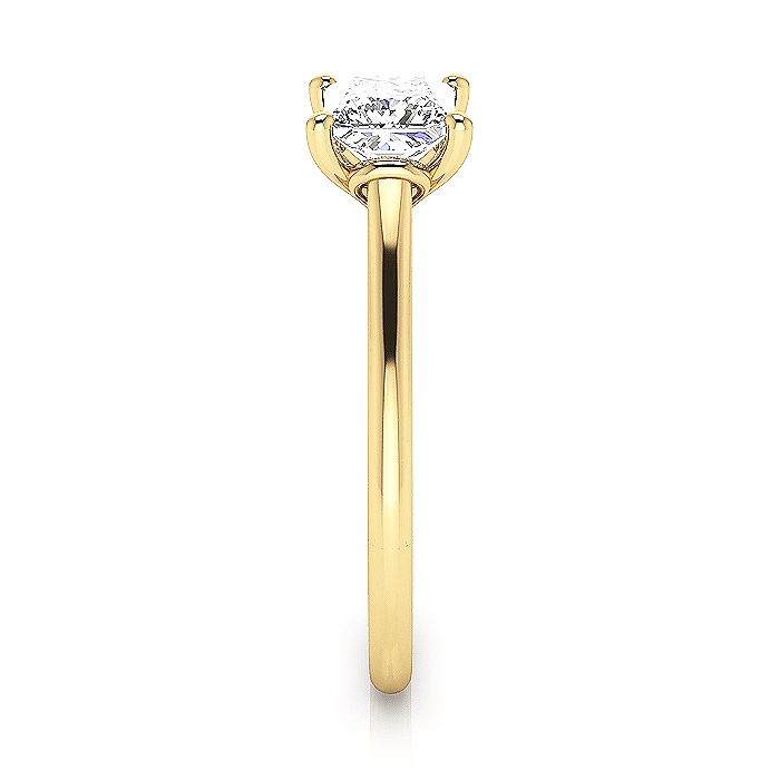 Princess Cut Solitaire Diamond Ring Yellow Gold RS1 SV