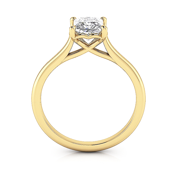 Princess Cut Solitaire Diamond Ring Yellow Gold RS1 TF