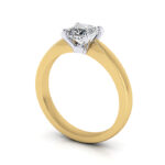 Princess Cut Solitaire Diamond Ring Yellow Gold RS11 3D Princess Cut Solitaire Diamond Ring Yellow Gold RS11 3D