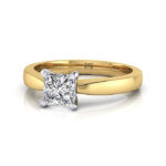 Princess Cut Solitaire Diamond Ring Yellow Gold RS11 LF Princess Cut Solitaire Diamond Ring Yellow Gold RS11 LF