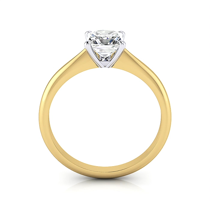 Princess Cut Solitaire Diamond Ring Yellow Gold RS14 TF Princess Cut Solitaire Diamond Ring Yellow Gold RS14 TF