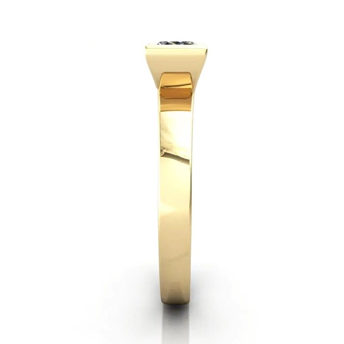 Princess Cut Solitaire Diamond Ring Yellow Gold RS31 SV