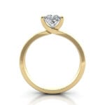 Princess Cut Solitaire Diamond Ring Yellow Gold RS31 TF