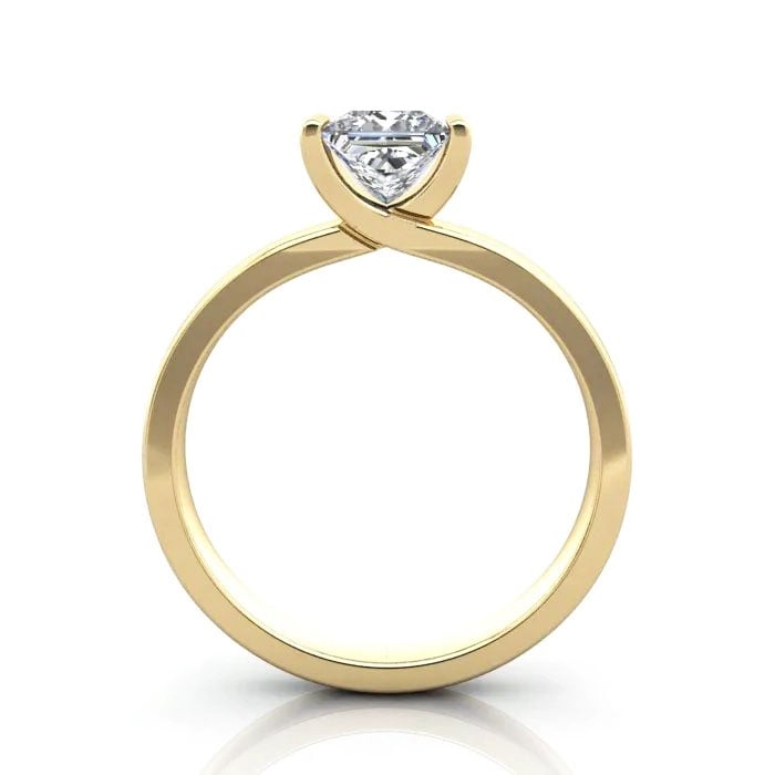 Princess Cut Solitaire Diamond Ring Yellow Gold RS31 TF