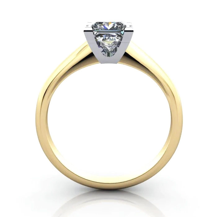 Princess Cut Solitaire Diamond Ring Yellow Gold RS33 TF Princess Cut Solitaire Diamond Ring Yellow Gold RS33 TF