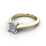 Princess Cut Solitaire Diamond Ring Yellow Gold RS35 LF Princess Cut Solitaire Diamond Ring Yellow Gold RS35 LF