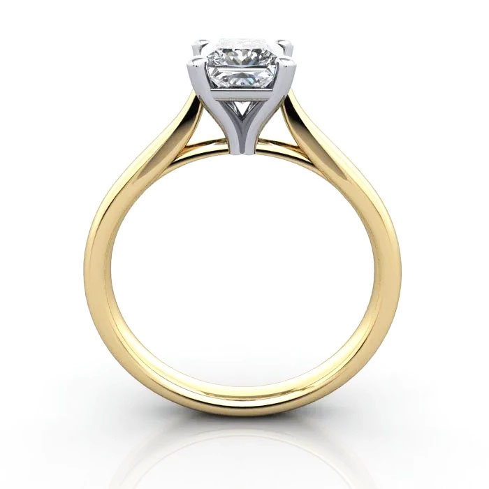 Princess Cut Solitaire Diamond Ring Yellow Gold RS41 TF Princess Cut Solitaire Diamond Ring Yellow Gold RS41 TF