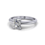 Radiant Cut Solitaire Diamond Ring Platinum RS6 LF Radiant Cut Solitaire Diamond Ring Platinum RS6 LF