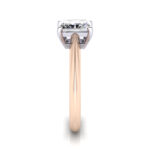 Radiant Cut Solitaire Diamond Ring Rose Gold RS6 SV Radiant Cut Solitaire Diamond Ring Rose Gold RS6 SV