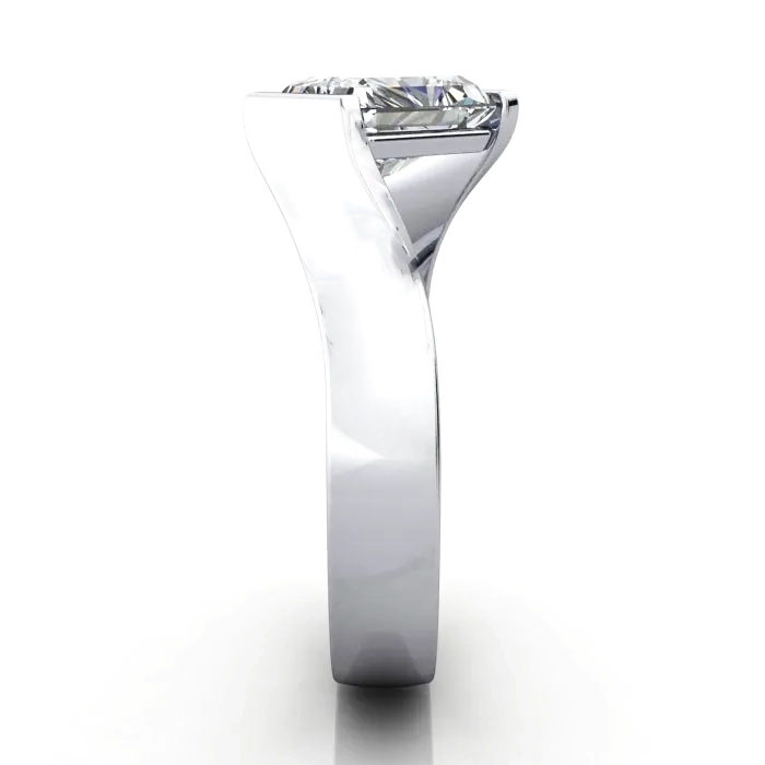 Radiant Cut Solitaire Diamond Ring White Gold RS42 SV Radiant Cut Solitaire Diamond Ring White Gold RS42 SV