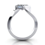 Radiant Cut Solitaire Diamond Ring White Gold RS42 TF Radiant Cut Solitaire Diamond Ring White Gold RS42 TF