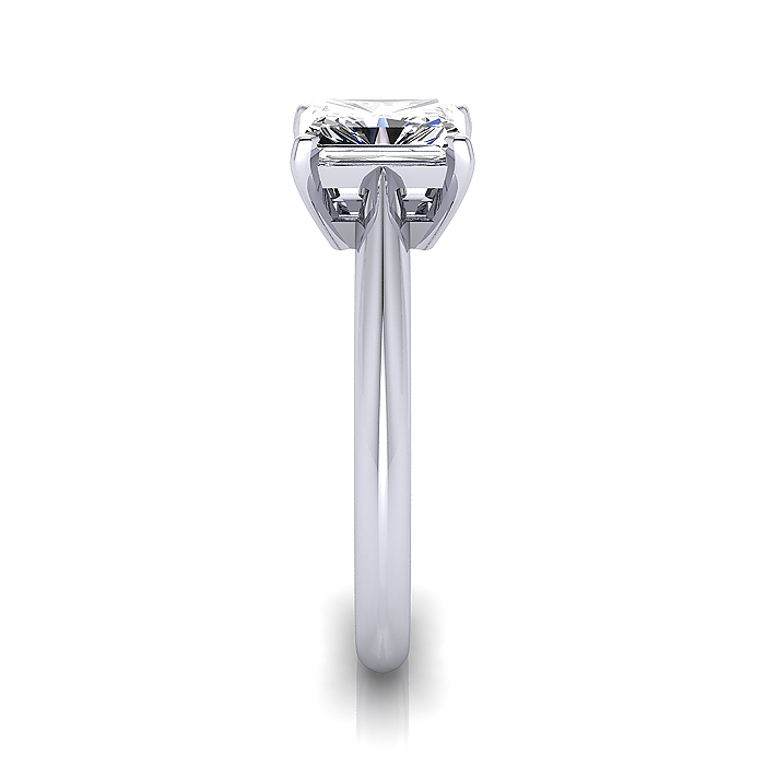 Radiant Cut Solitaire Diamond Ring White Gold RS6 SV Radiant Cut Solitaire Diamond Ring White Gold RS6 SV