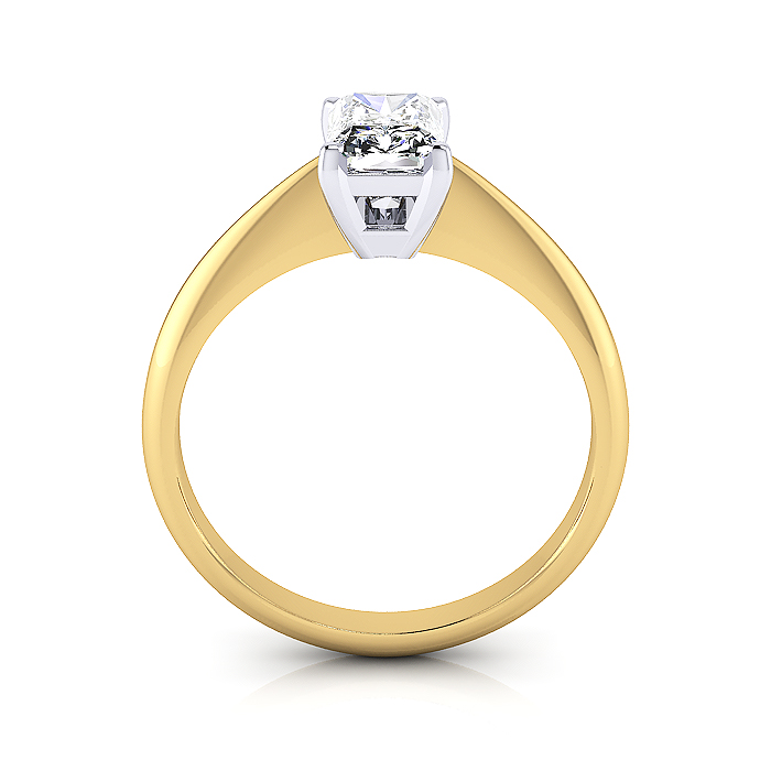 Radiant Cut Solitaire Diamond Ring Yellow Gold RS6 TF Radiant Cut Solitaire Diamond Ring Yellow Gold RS6 TF