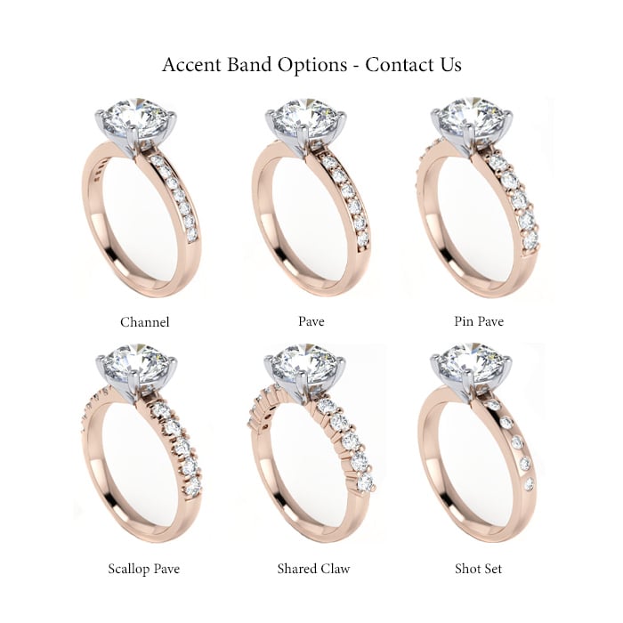 Rose Gold Accent Band Options Rose Gold Accent Band Options