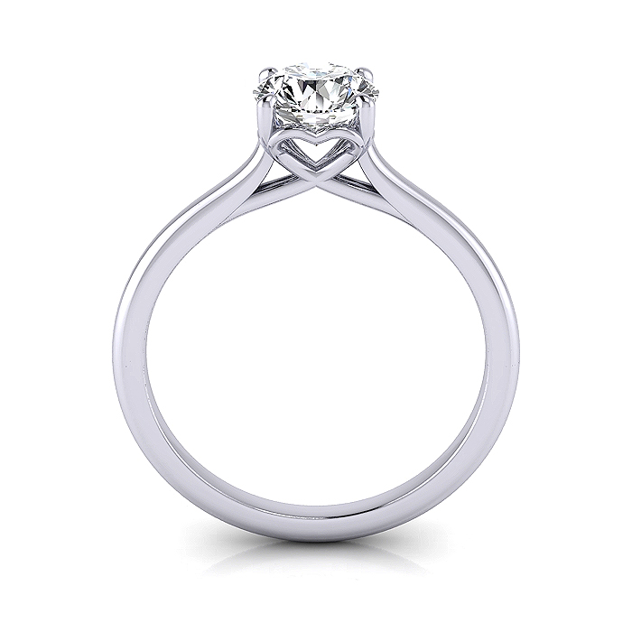 Round Brilliant Solitaire Diamond Ring Platinum RS1 TF Round Brilliant Solitaire Diamond Ring Platinum RS1 TF