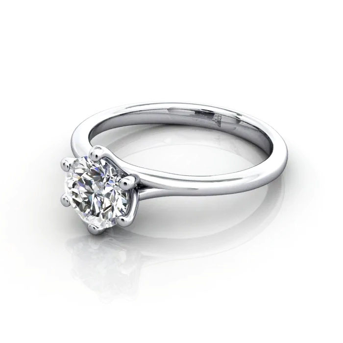 Round Brilliant Solitaire Diamond Ring Platinum RS13 LF Round Brilliant Solitaire Diamond Ring Platinum RS13 LF