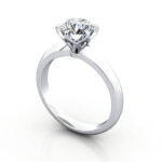 Round Brilliant Solitaire Diamond Ring Platinum RS15 3D Round Brilliant Solitaire Diamond Ring Platinum RS15 3D