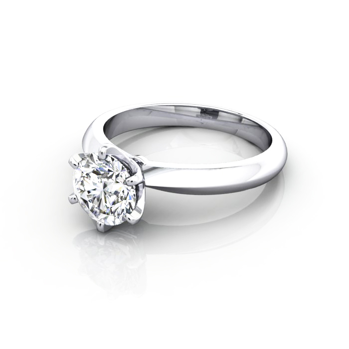 Round Brilliant Solitaire Diamond Ring Platinum RS15 LF Round Brilliant Solitaire Diamond Ring Platinum RS15 LF