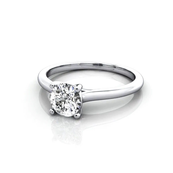 Round Brilliant Solitaire Diamond Ring Platinum RS16 LF Round Brilliant Solitaire Diamond Ring Platinum RS16 LF