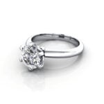 Round Brilliant Solitaire Diamond Ring Platinum RS18 LF