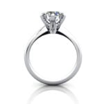 Round Brilliant Solitaire Diamond Ring Platinum RS18 TF