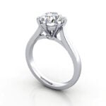 Round Brilliant Solitaire Diamond Ring Platinum RS20 3D Round Brilliant Solitaire Diamond Ring Platinum RS20 3D
