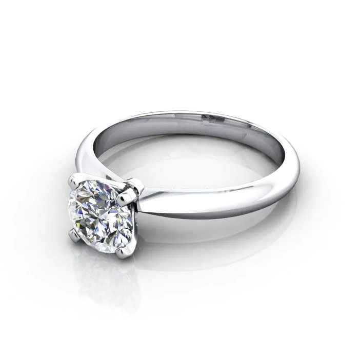 Round Brilliant Solitaire Diamond Ring Platinum RS22 LF Round Brilliant Solitaire Diamond Ring Platinum RS22 LF
