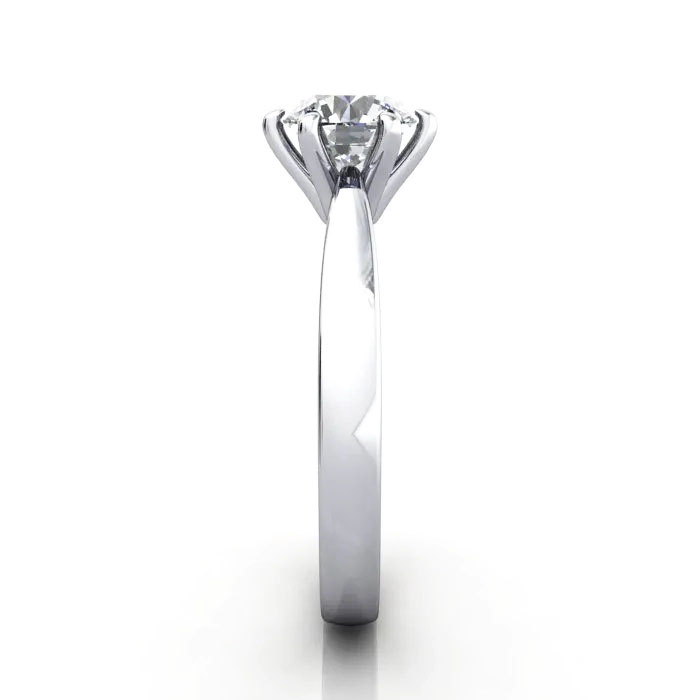 Round Brilliant Solitaire Diamond Ring Platinum RS23 SV