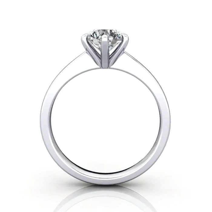 Round Brilliant Solitaire Diamond Ring Platinum RS23 TF