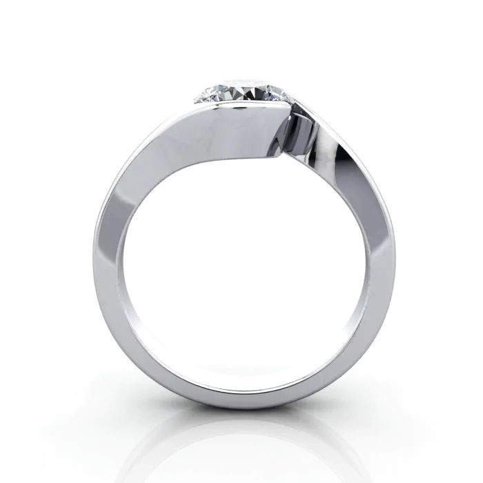 Round Brilliant Solitaire Diamond Ring Platinum RS24 TF Round Brilliant Solitaire Diamond Ring Platinum RS24 TF