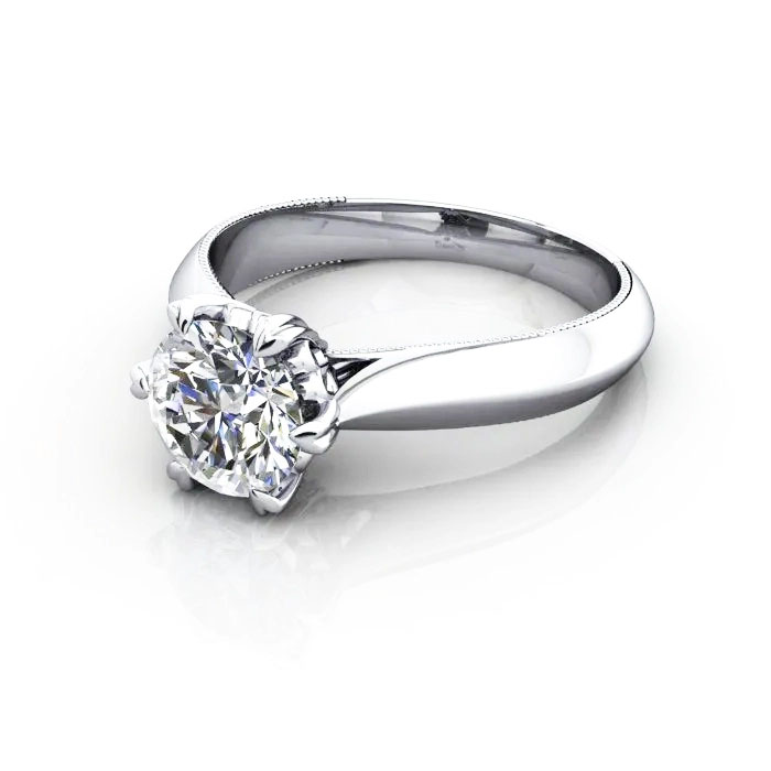 Round Brilliant Solitaire Diamond Ring Platinum RS25 LF Round Brilliant Solitaire Diamond Ring Platinum RS25 LF