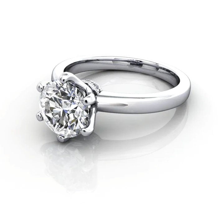 Round Brilliant Solitaire Diamond Ring Platinum RS26 LF Round Brilliant Solitaire Diamond Ring Platinum RS26 LF