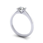 Round Brilliant Solitaire Diamond Ring Platinum RS3 3D Round Brilliant Solitaire Diamond Ring Platinum RS3 3D