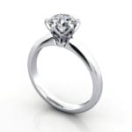Round Brilliant Solitaire Diamond Ring Platinum RS32 3D Round Brilliant Solitaire Diamond Ring Platinum RS32 3D