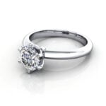Round Brilliant Solitaire Diamond Ring Platinum RS32 LF Round Brilliant Solitaire Diamond Ring Platinum RS32 LF