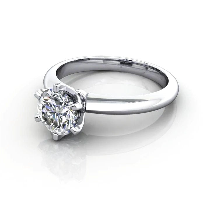 Round Brilliant Solitaire Diamond Ring Platinum RS32 LF Round Brilliant Solitaire Diamond Ring Platinum RS32 LF