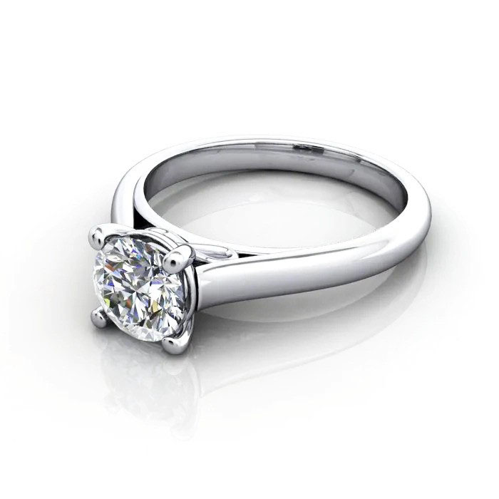 Round Brilliant Solitaire Diamond Ring Platinum RS34 LF Round Brilliant Solitaire Diamond Ring Platinum RS34 LF