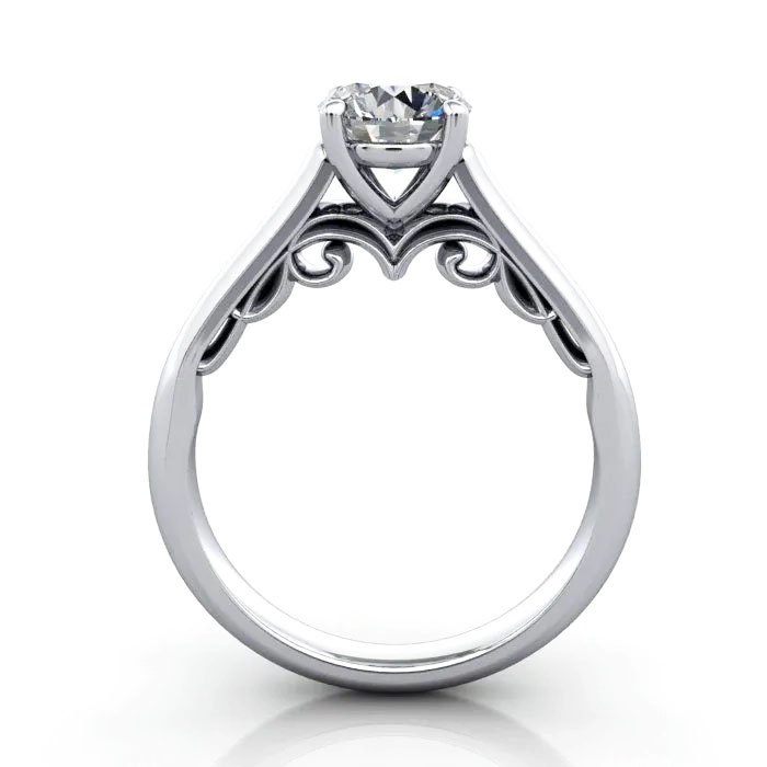 Round Brilliant Solitaire Diamond Ring Platinum RS35 TF Round Brilliant Solitaire Diamond Ring Platinum RS35 TF