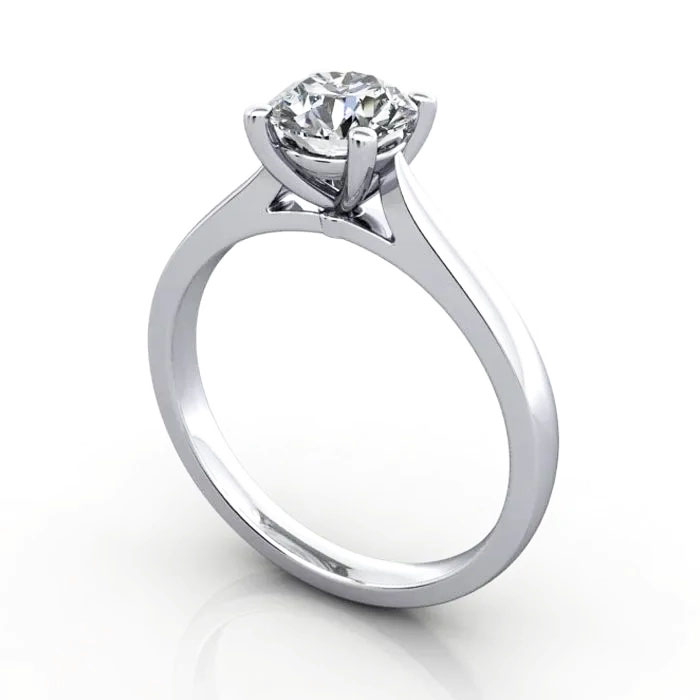 Round Brilliant Solitaire Diamond Ring Platinum RS36 3D Round Brilliant Solitaire Diamond Ring Platinum RS36 3D