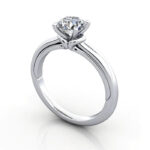 Round Brilliant Solitaire Diamond Ring Platinum RS37 3D Round Brilliant Solitaire Diamond Ring Platinum RS37 3D