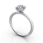 Round Brilliant Solitaire Diamond Ring Platinum RS38 3D Round Brilliant Solitaire Diamond Ring Platinum RS38 3D