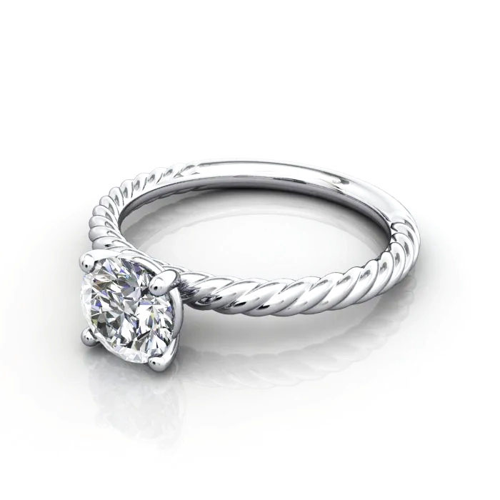 Round Brilliant Solitaire Diamond Ring Platinum RS38 LF Round Brilliant Solitaire Diamond Ring Platinum RS38 LF