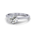 Round Brilliant Solitaire Diamond Ring Platinum RS4 LF Round Brilliant Solitaire Diamond Ring Platinum RS4 LF