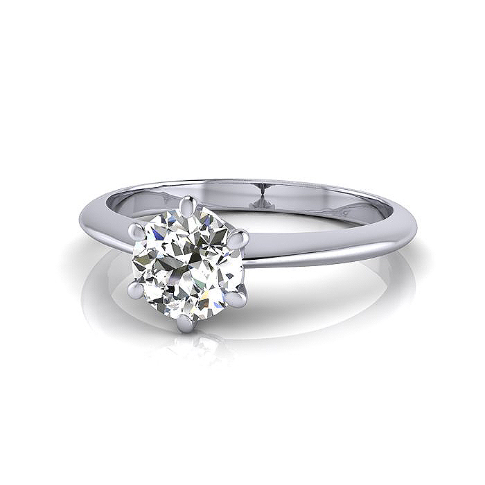Round Brilliant Solitaire Diamond Ring Platinum RS4 LF Round Brilliant Solitaire Diamond Ring Platinum RS4 LF